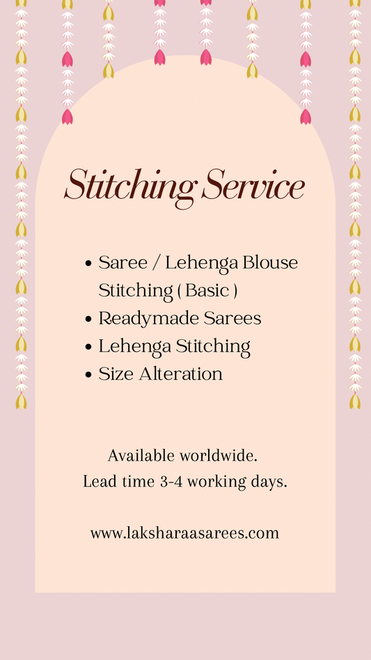 Readymade Saree/Blouse Stitching Service