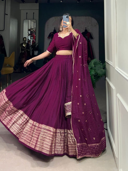 HARLEEN - Chanderi Silk Lehenga
