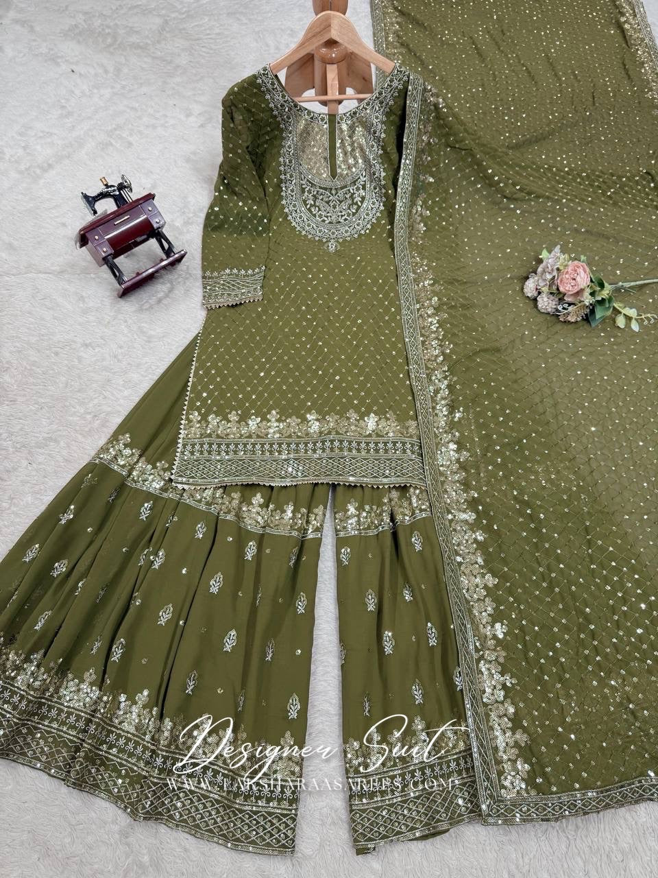 BHAVNIA — Premium Georgette Sharara Suit