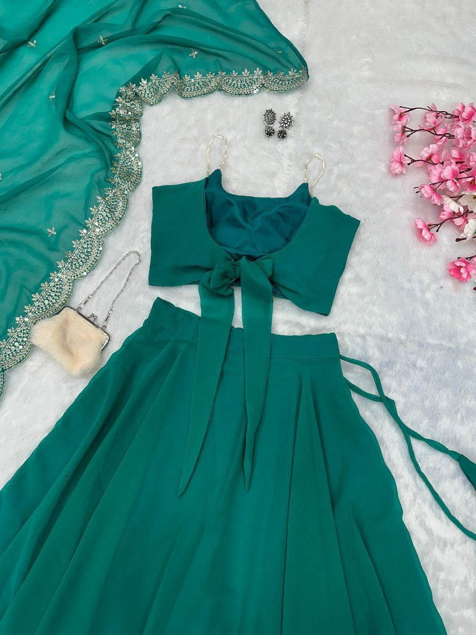 AMY - Readymade Lehenga x Strap Beaded blouse