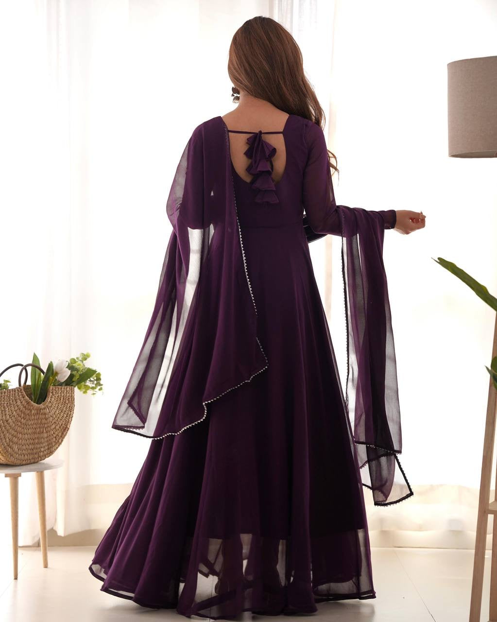 Dark Purple Anarkali Suit