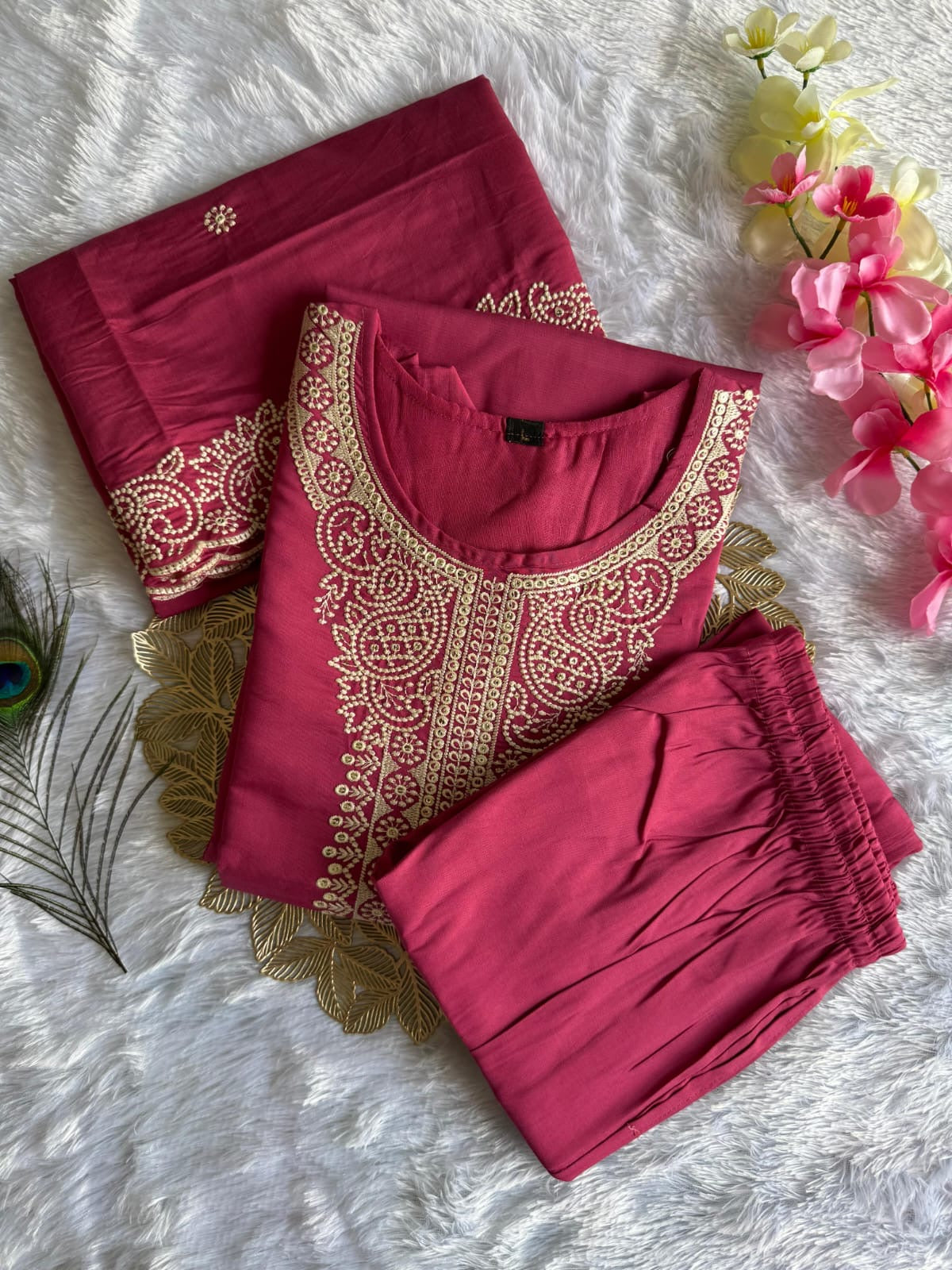 Haute Red Kurti Set