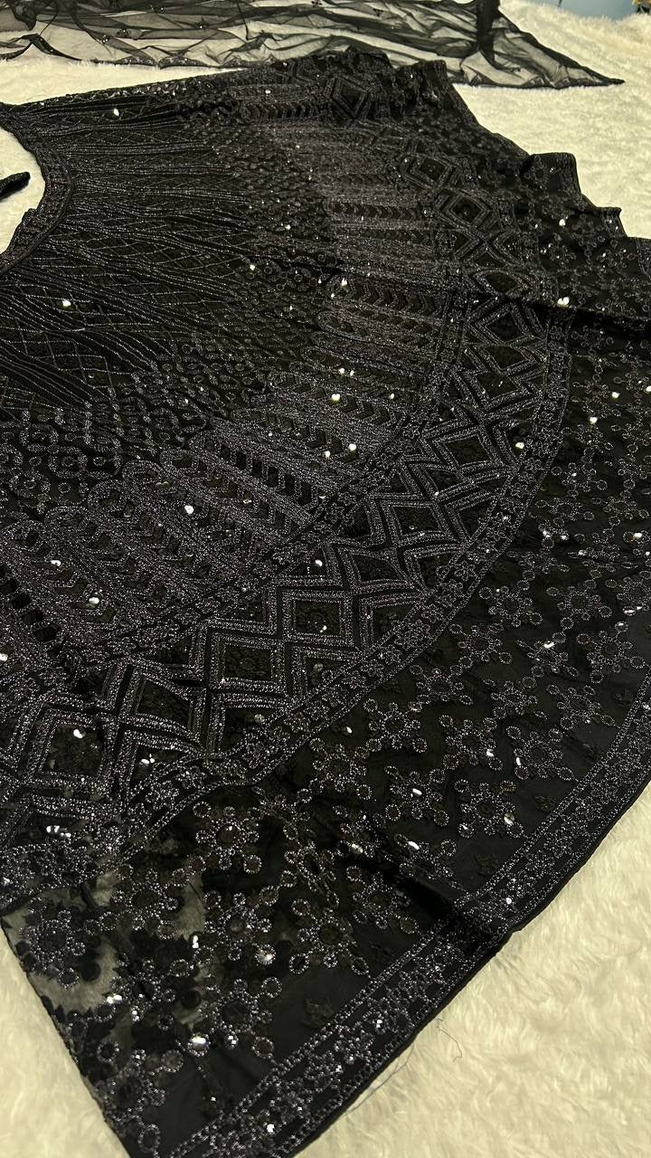 CLARA - Premium Black Lehenga