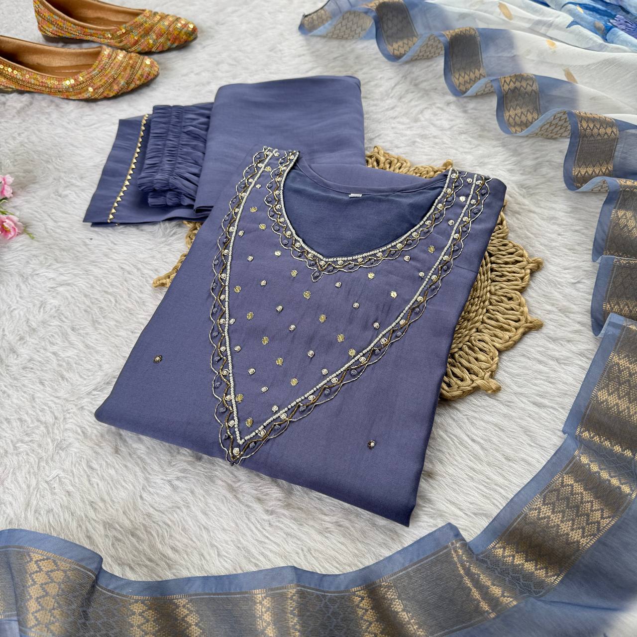Premium Floral Kurti Set