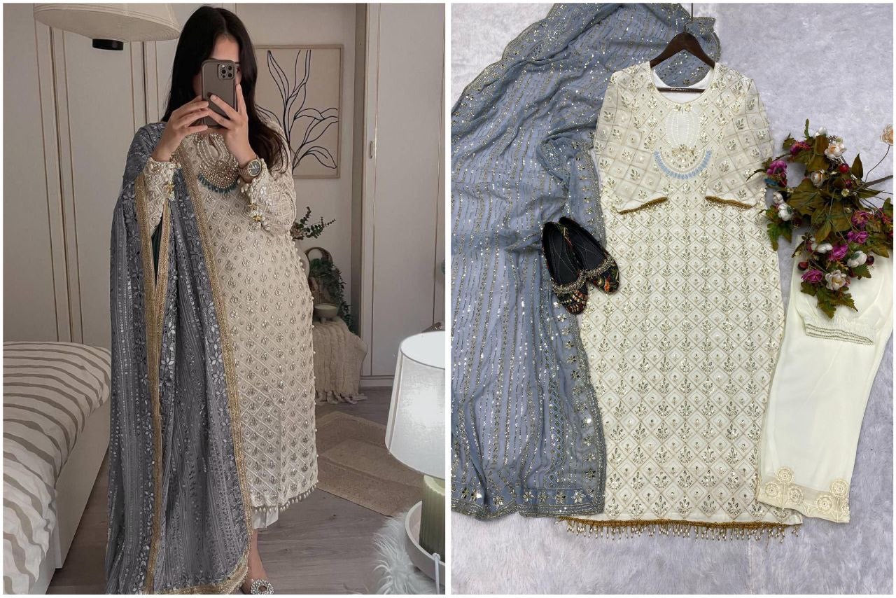 AMEERA- Pakistani Suit x Contrast Duppata