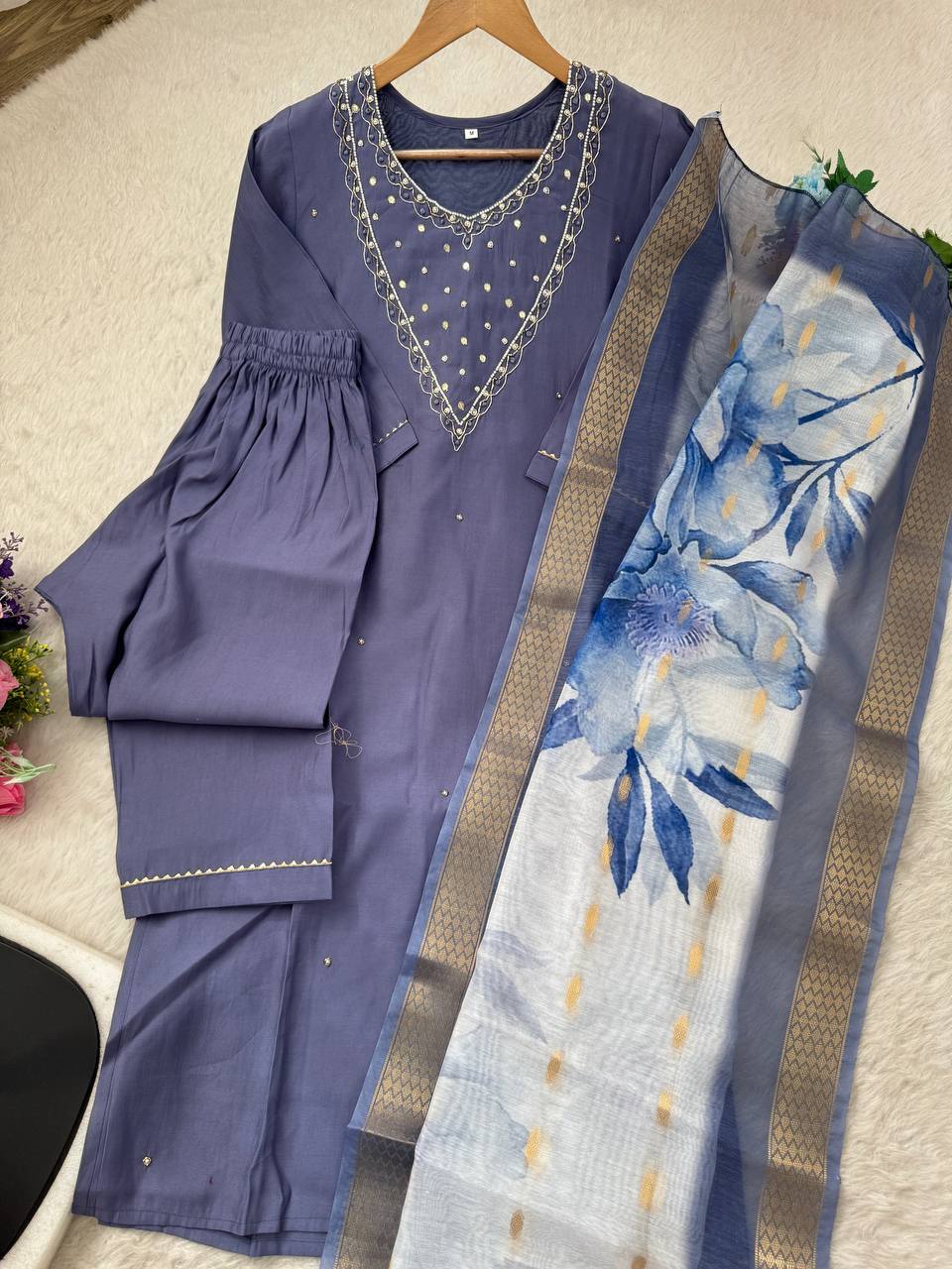 Premium Floral Kurti Set