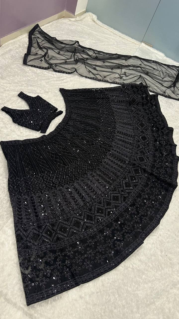 CLARA - Premium Black Lehenga