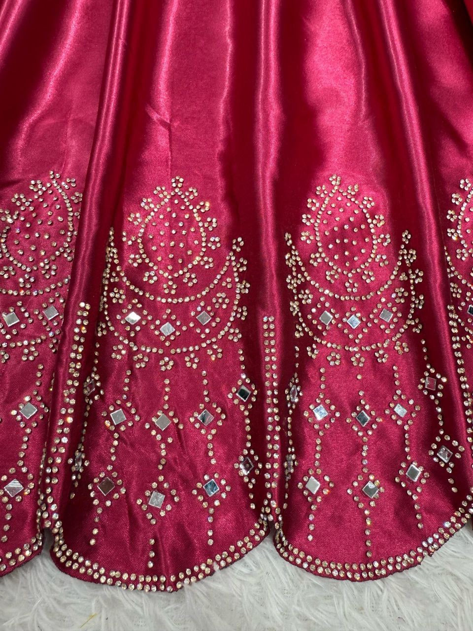 Rani Pink Flowy Lehenga
