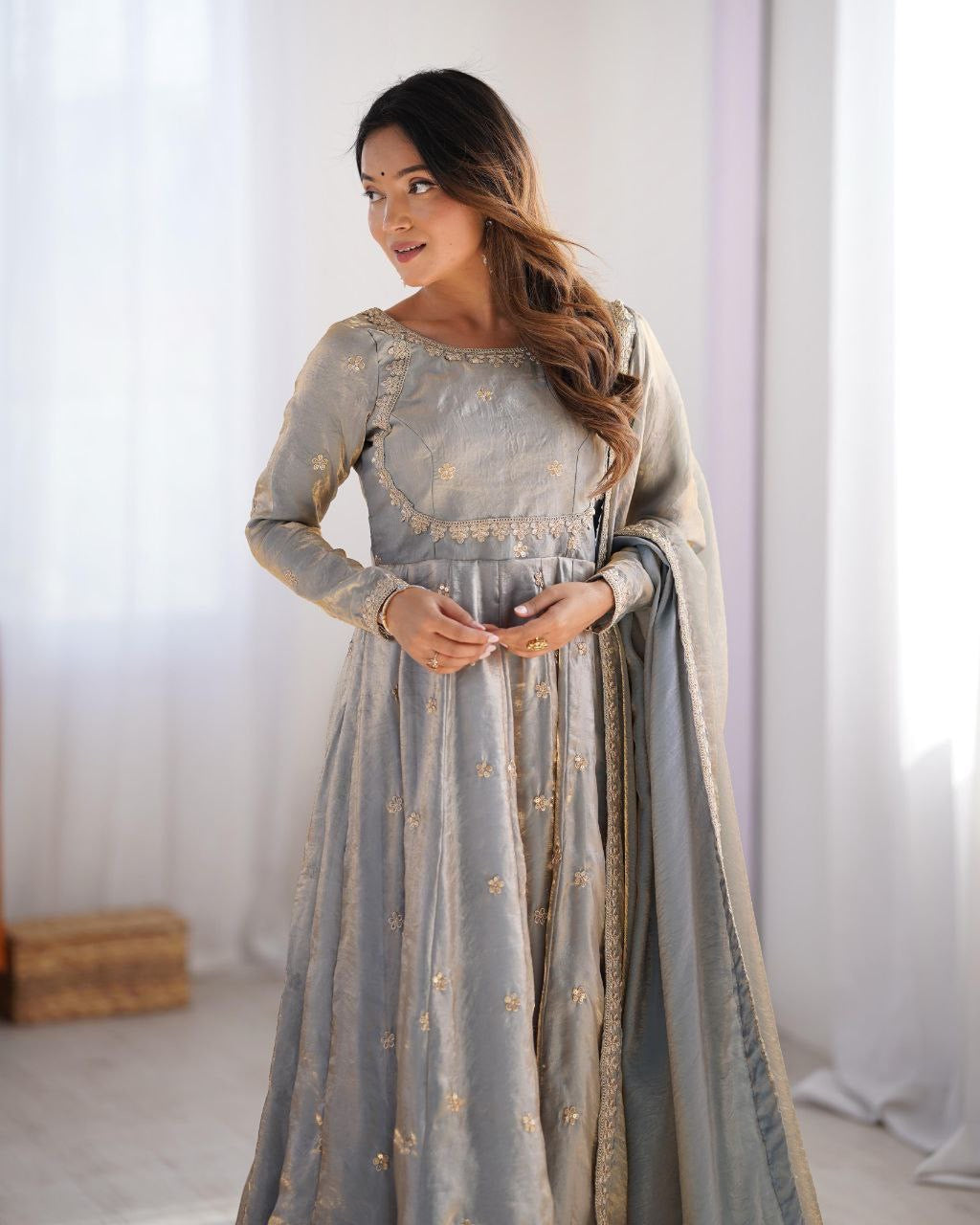 PIAA — Fandy Silk Shimmer Anarkali