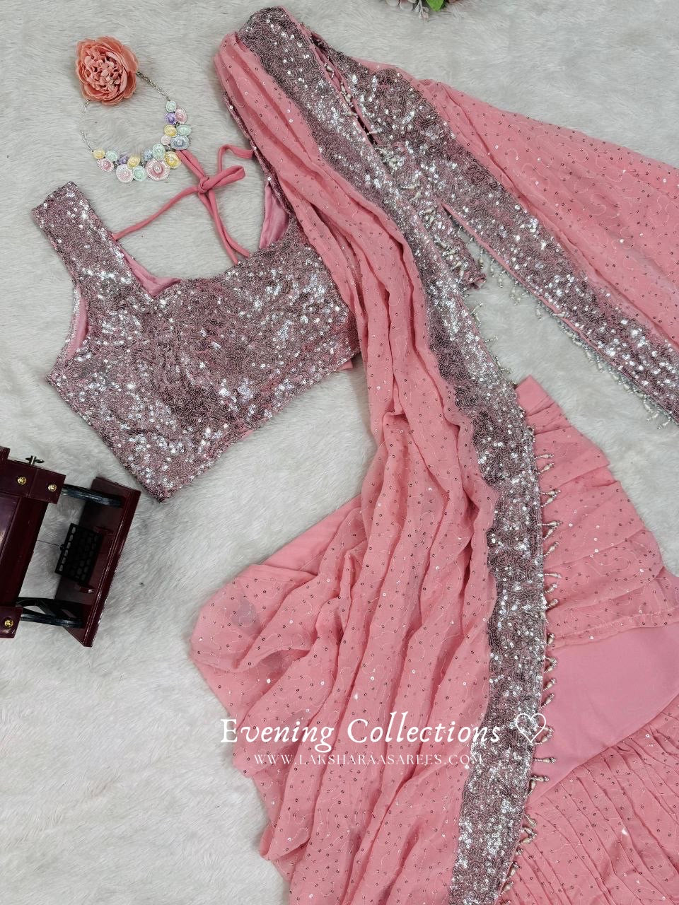 VEDIKA - Ruffle Half Saree Lehenga