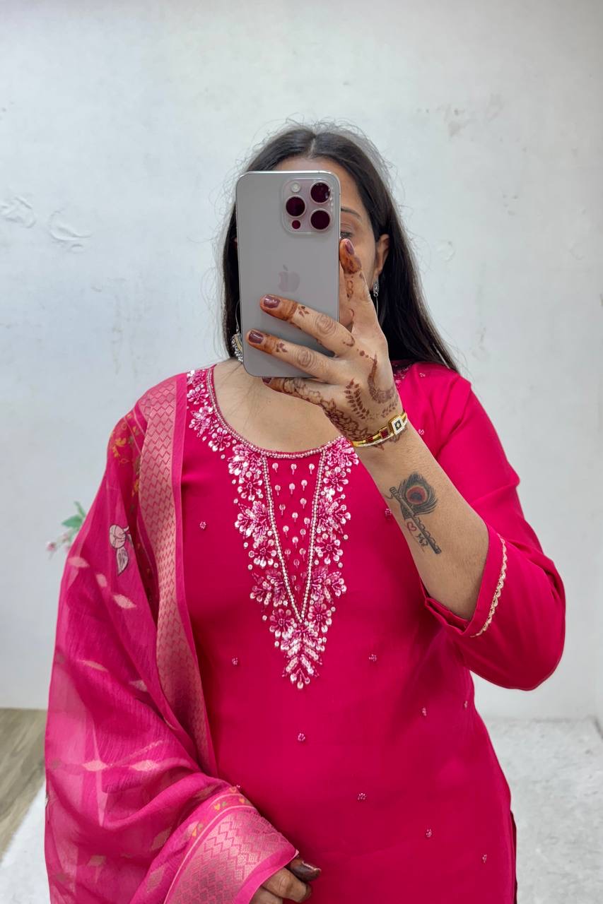 Premium Floral Kurti Set