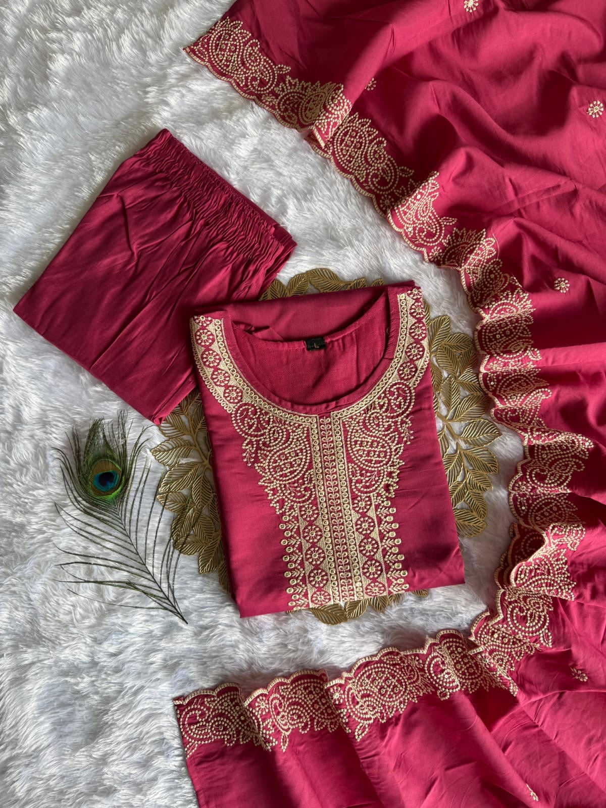 Haute Red Kurti Set