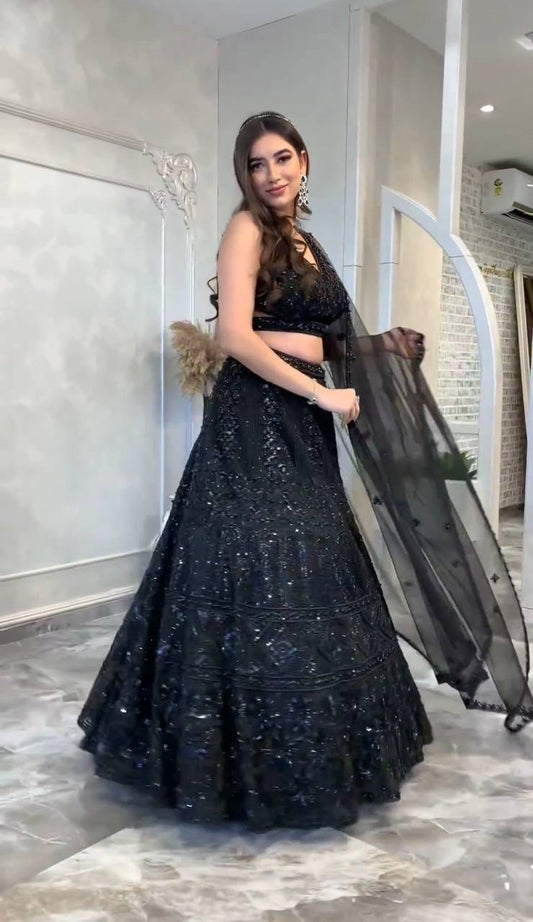 CLARA - Premium Black Lehenga