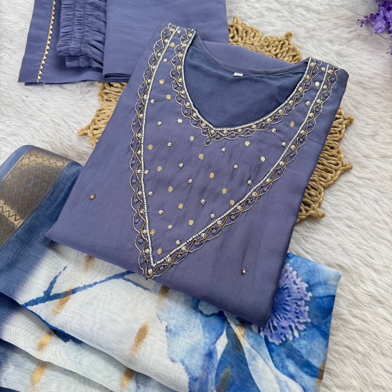 Premium Floral Kurti Set