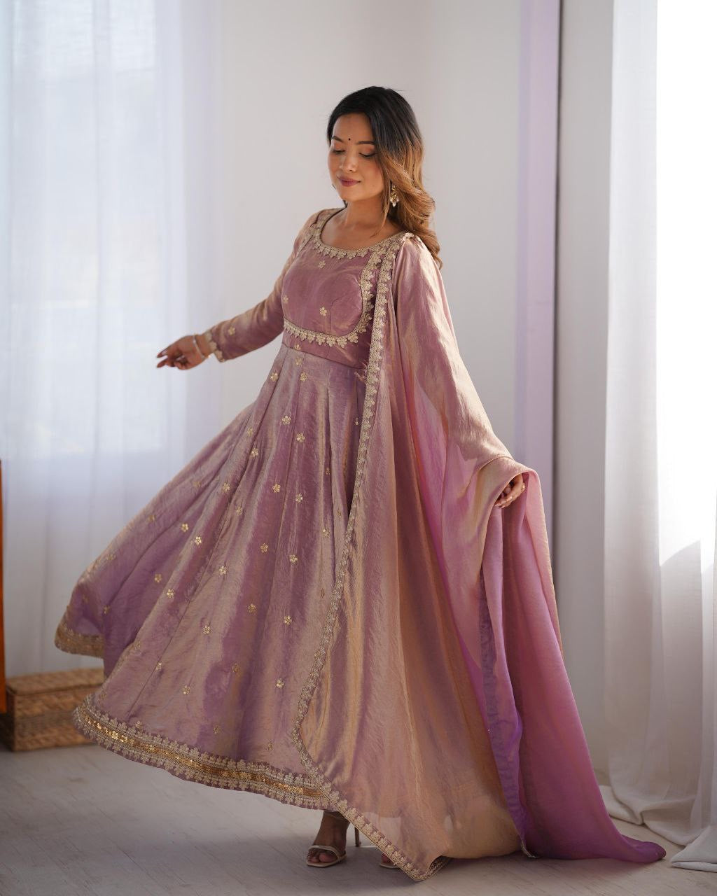 PIAA — Fandy Silk Shimmer Anarkali