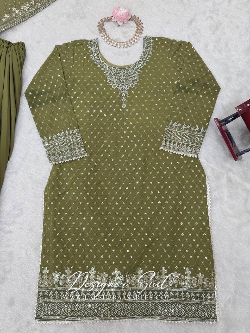 BHAVNIA — Premium Georgette Sharara Suit
