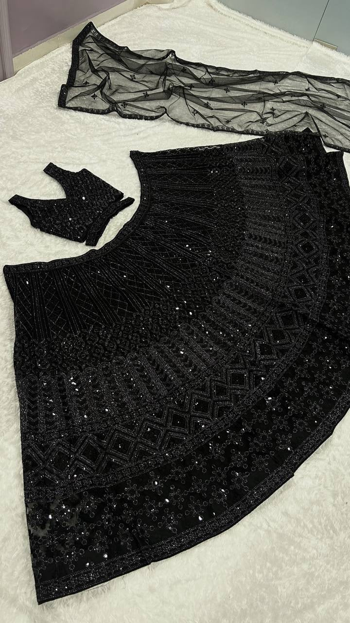 CLARA - Premium Black Lehenga