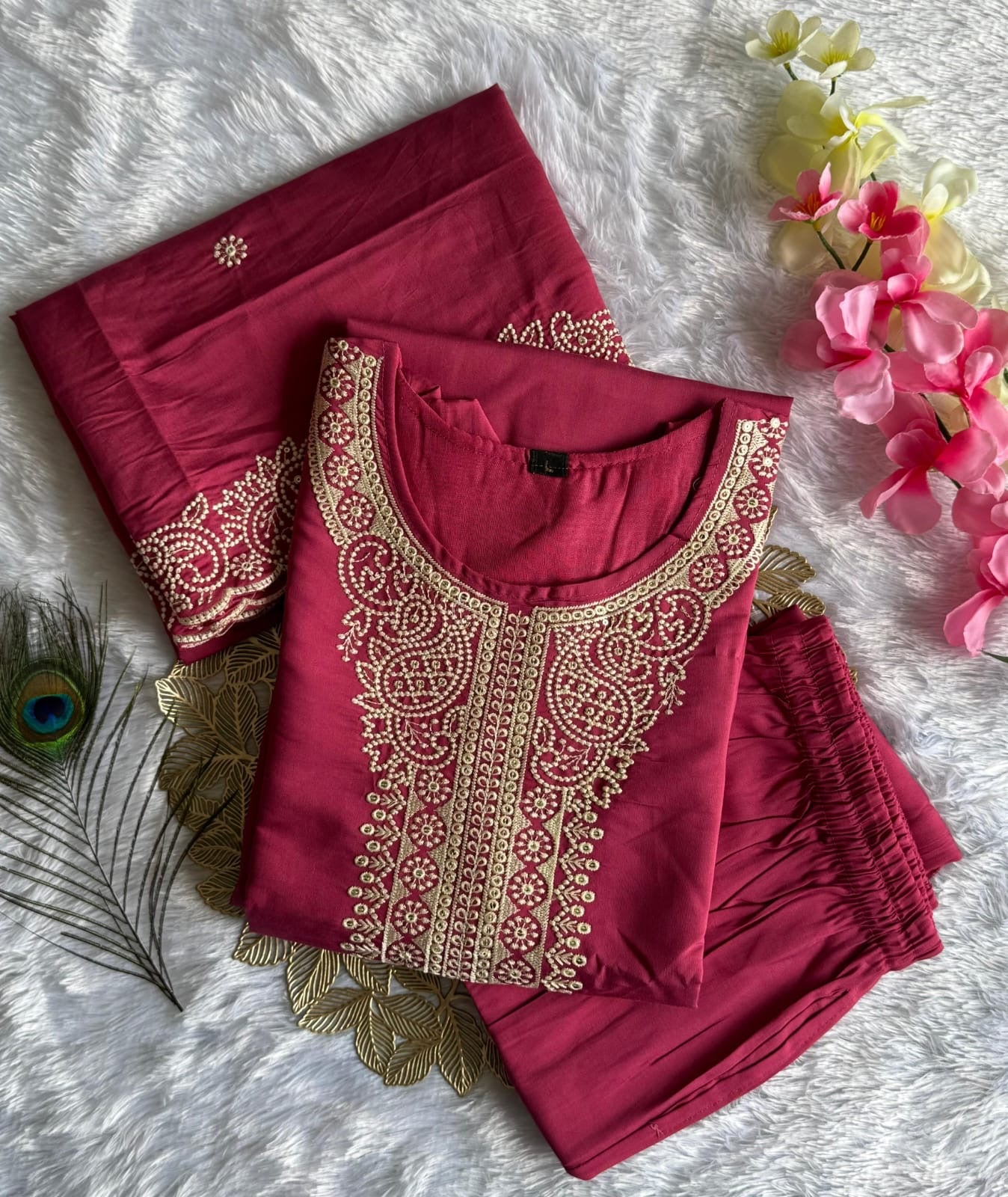 Haute Red Kurti Set