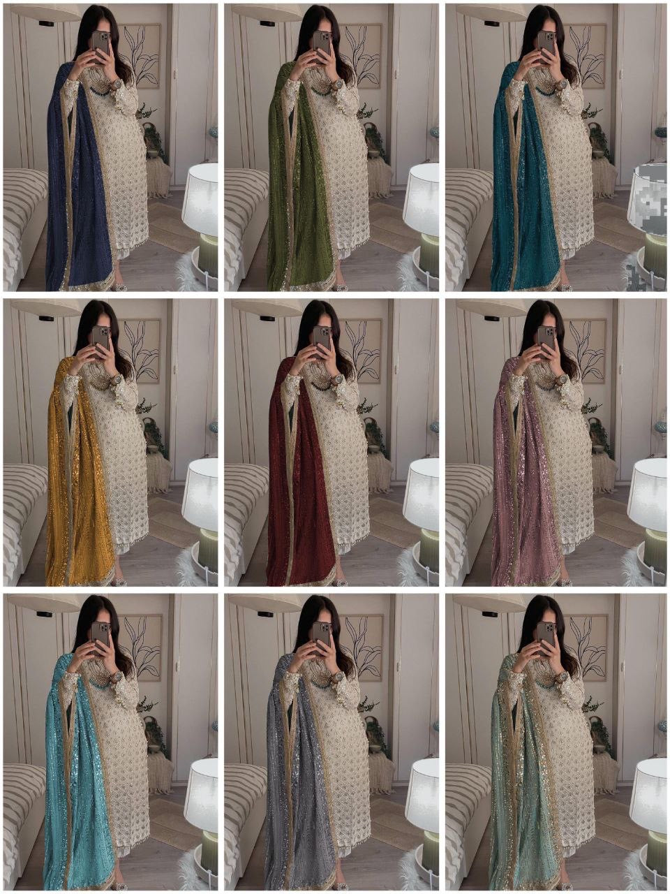 AMEERA- Pakistani Suit x Contrast Duppata