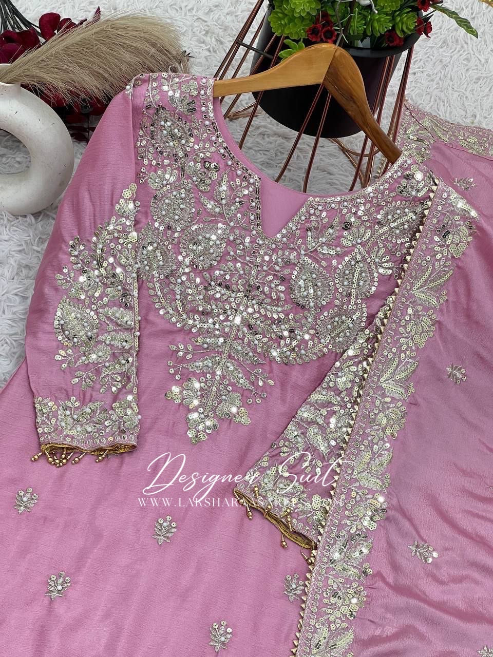 RAMEENA - Baby Pink Sharara Suit