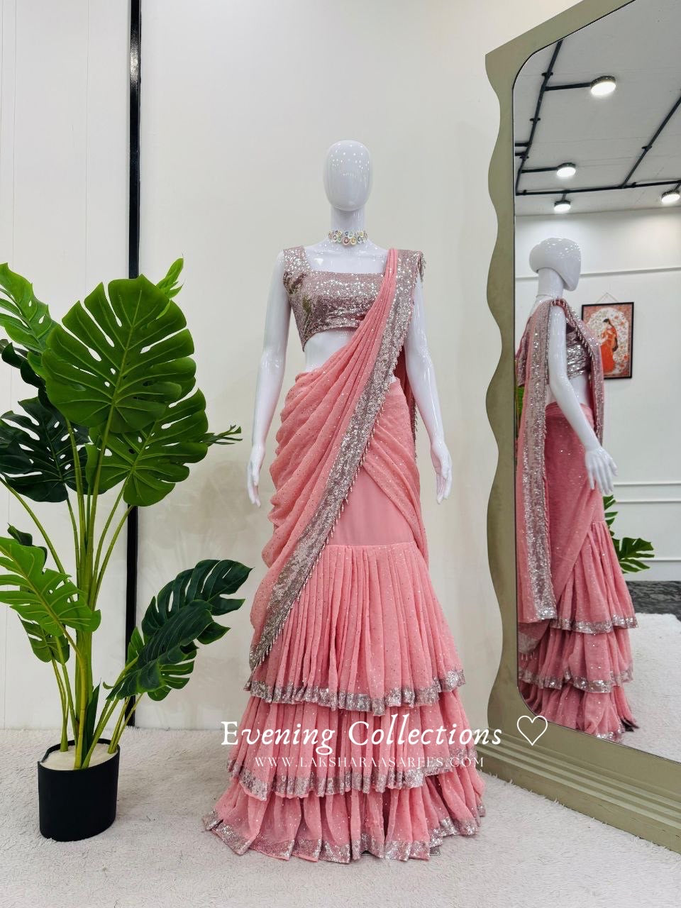 VEDIKA - Ruffle Half Saree Lehenga