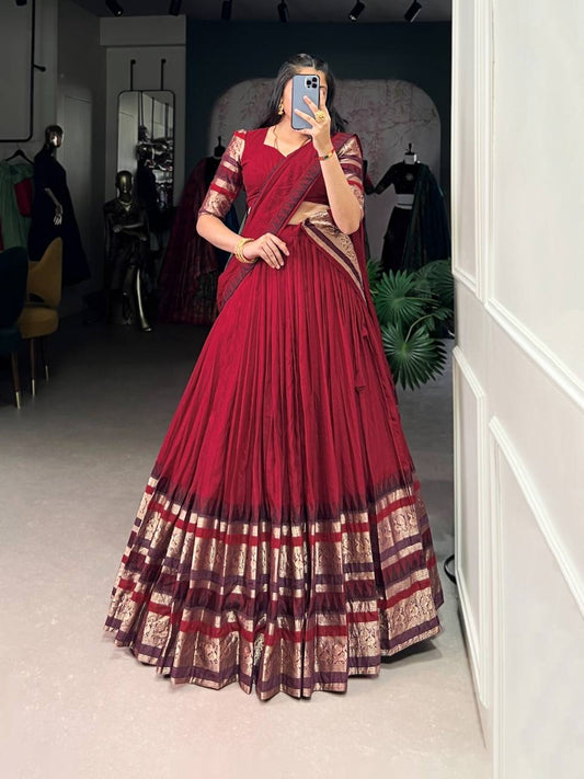JANANI — Chanderi Half Saree Lehenga