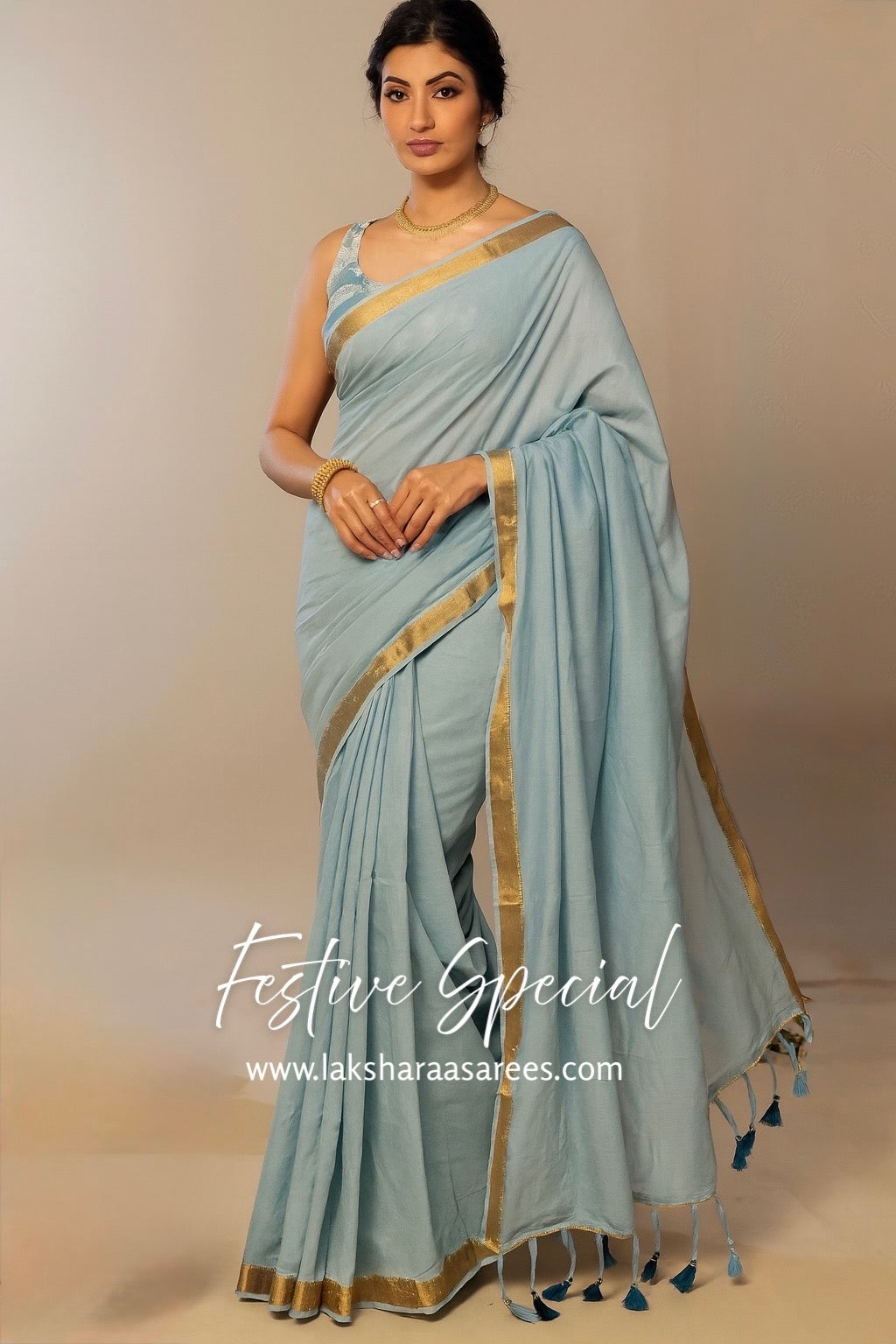 Diwali Special — Mul Cotton Sarees x Tassle Border