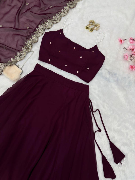 AMY - Readymade Lehenga x Strap Beaded blouse