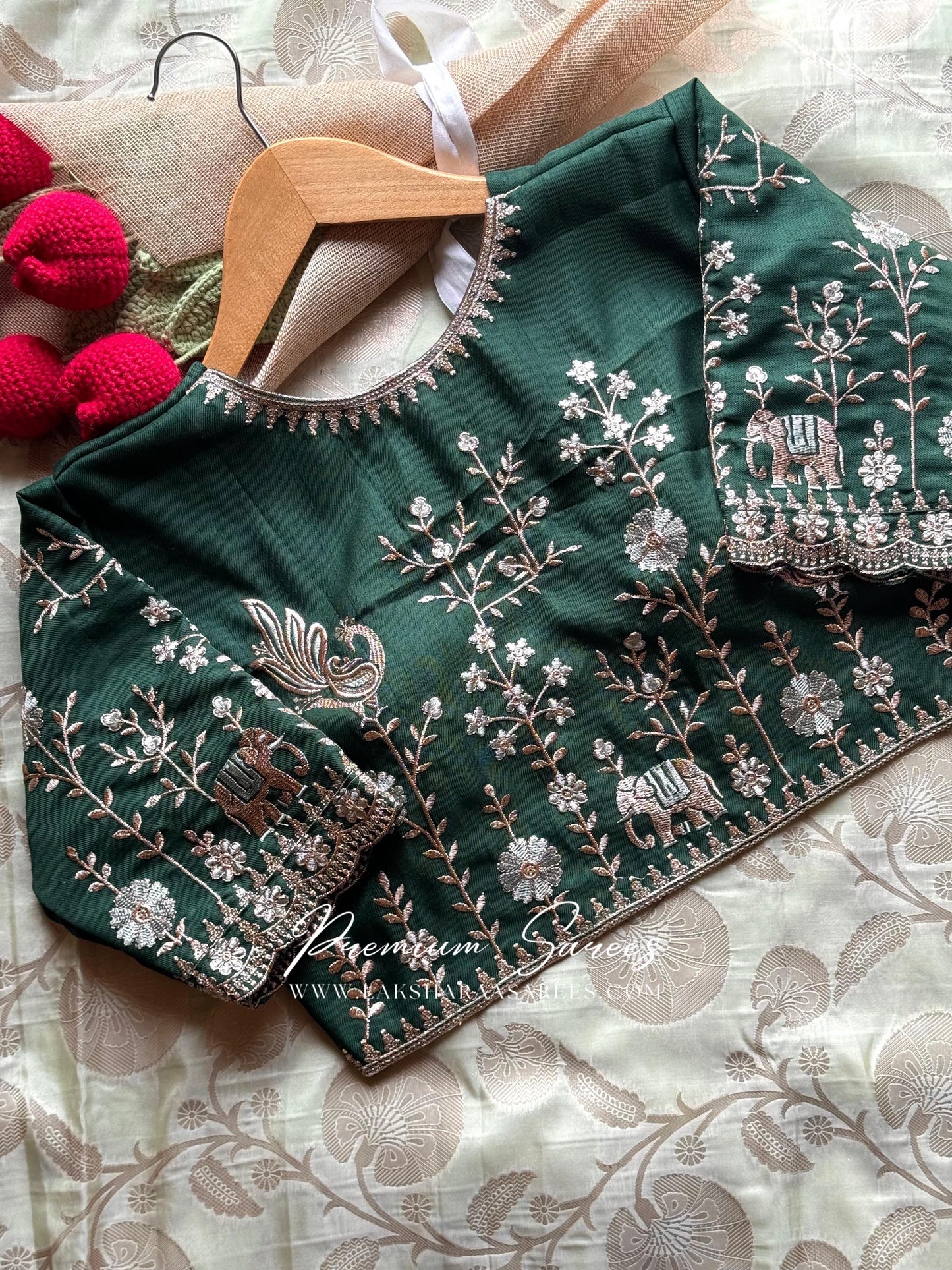 JIYA — Softy Silk Saree in with handwork designer blouse piece