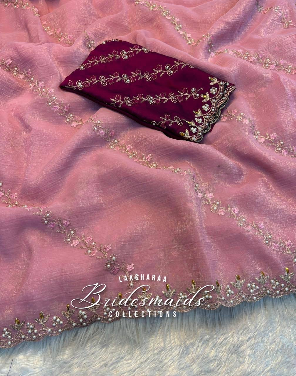 (Copy) Premium Crunchy Chiffon Saree