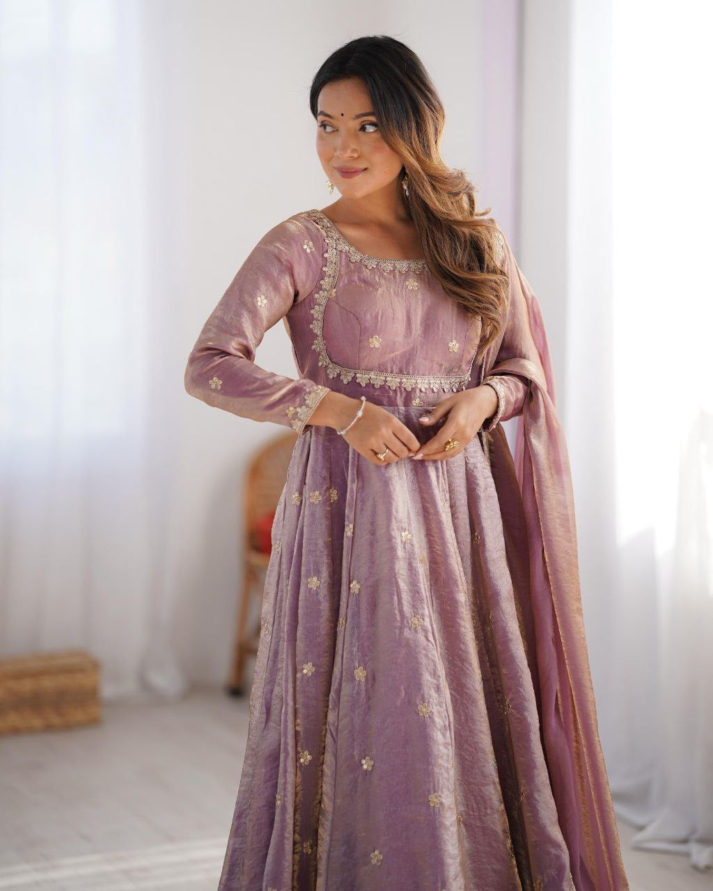 PIAA — Fandy Silk Shimmer Anarkali