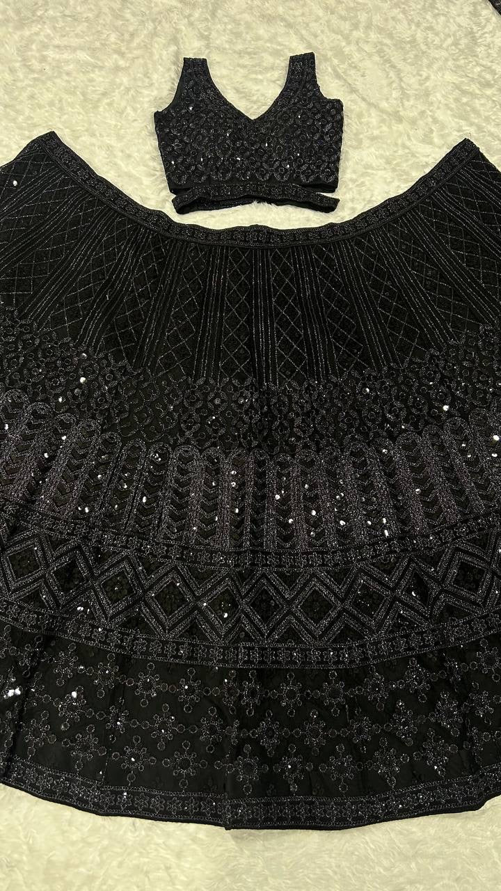CLARA - Premium Black Lehenga