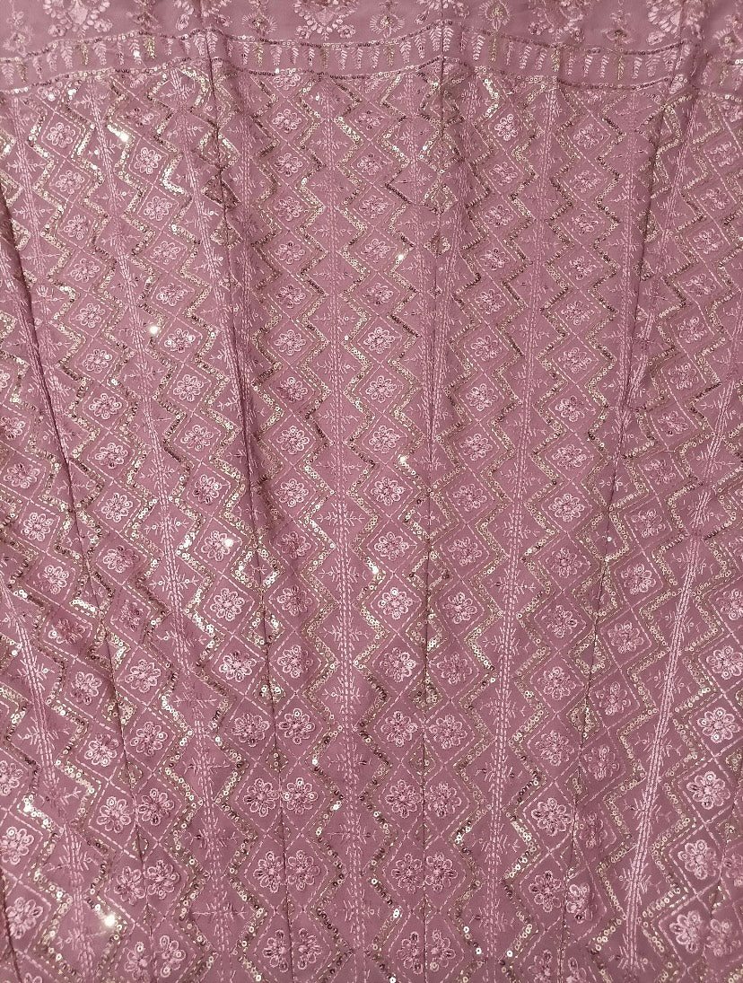 Mauve Lucknowi Lehenga