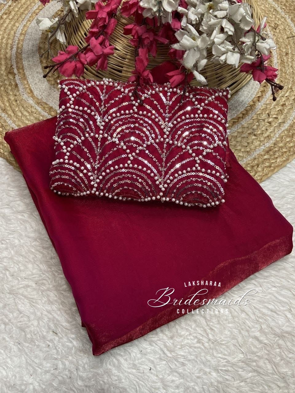 CALISTA - Bridesmaids Special Shimmer Saree