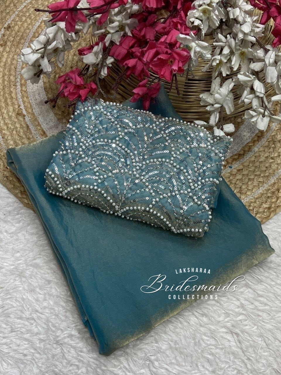 CALISTA - Bridesmaids Special Shimmer Saree
