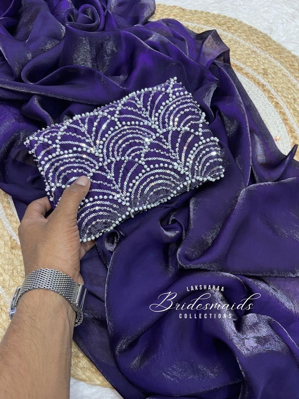 CALISTA - Bridesmaids Special Shimmer Saree