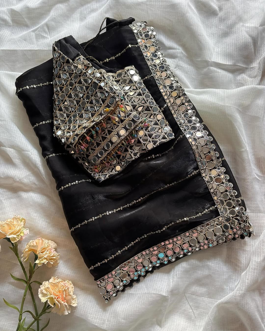 NAVEE - Shimmer Silk Saree X Readymade blouse