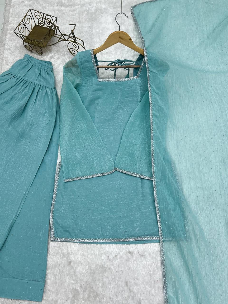 AMORA β Crunchy Silk Designer Suit