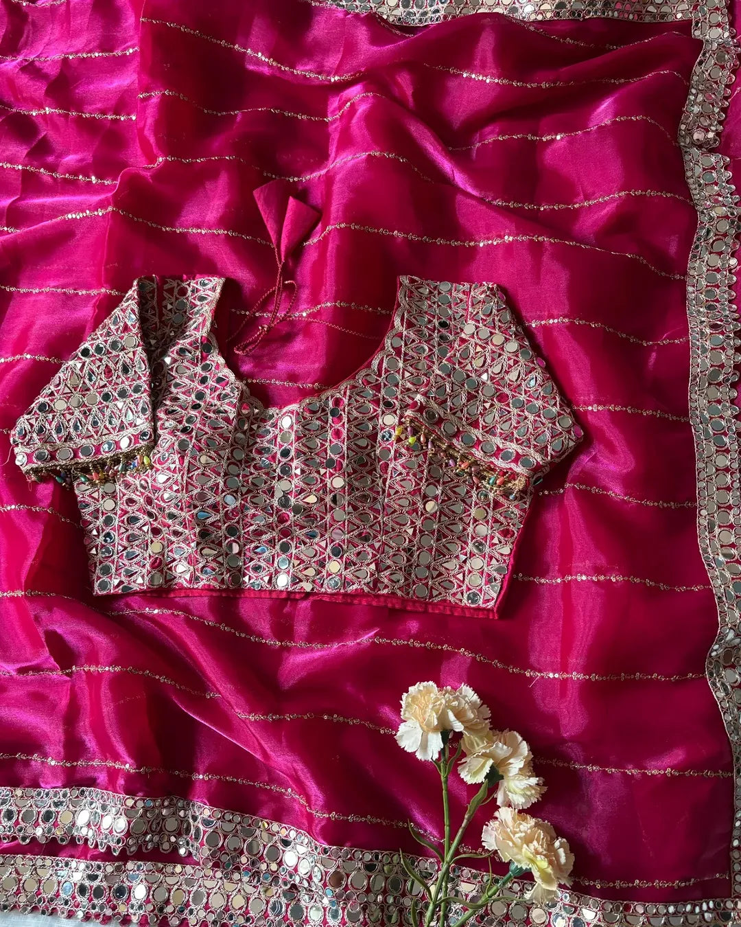 NAVEE - Shimmer Silk Saree X Readymade blouse