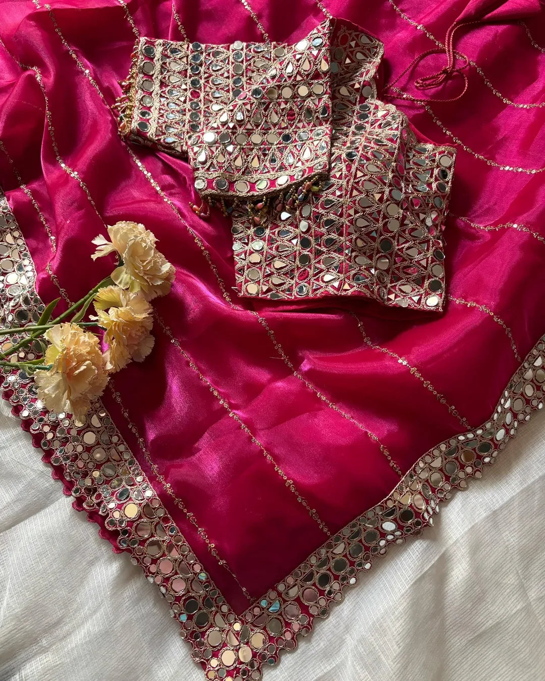 NAVEE - Shimmer Silk Saree X Readymade blouse