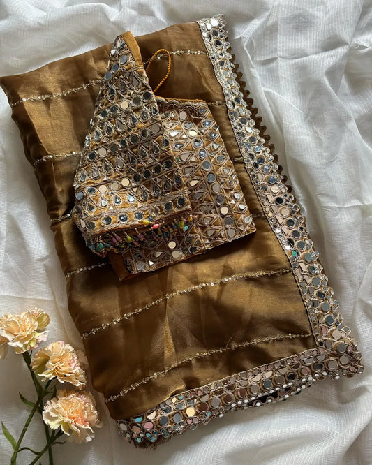 NAVEE - Shimmer Silk Saree X Readymade blouse - Laksharaa Sarees