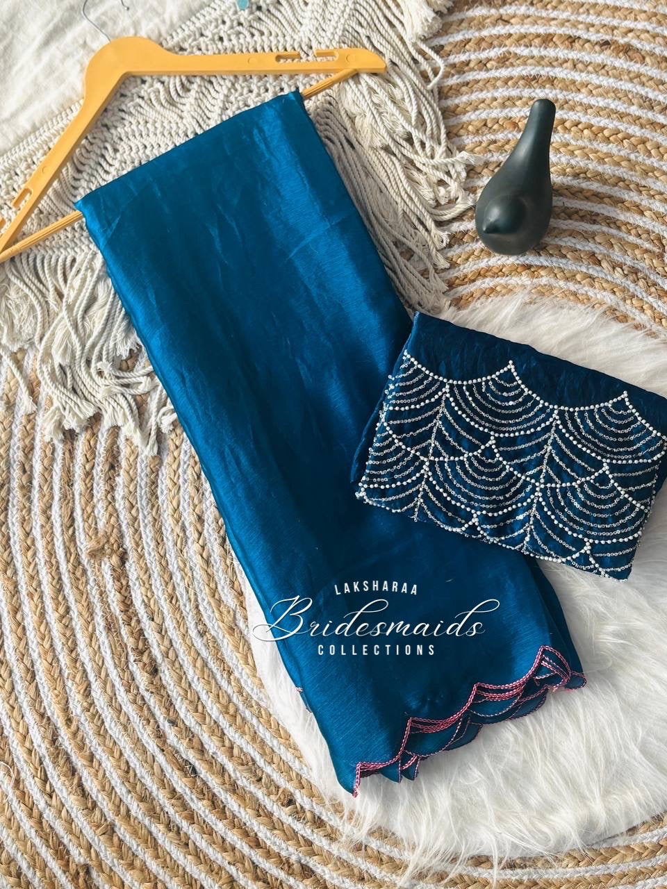 CALISTA 2.0 - Bridesmaids Special Shimmer Saree x Scallop Border