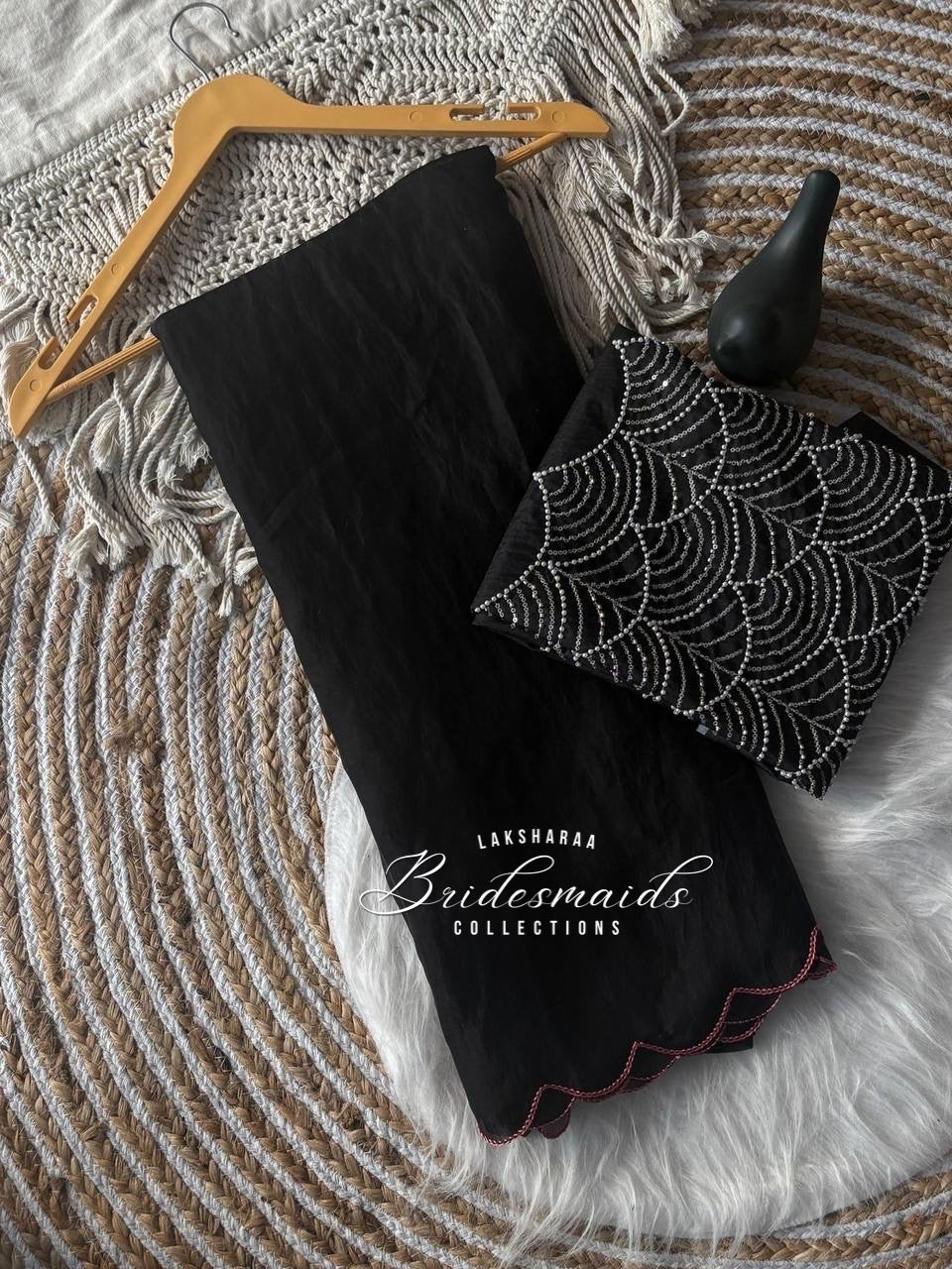 CALISTA 2.0 - Bridesmaids Special Shimmer Saree x Scallop Border
