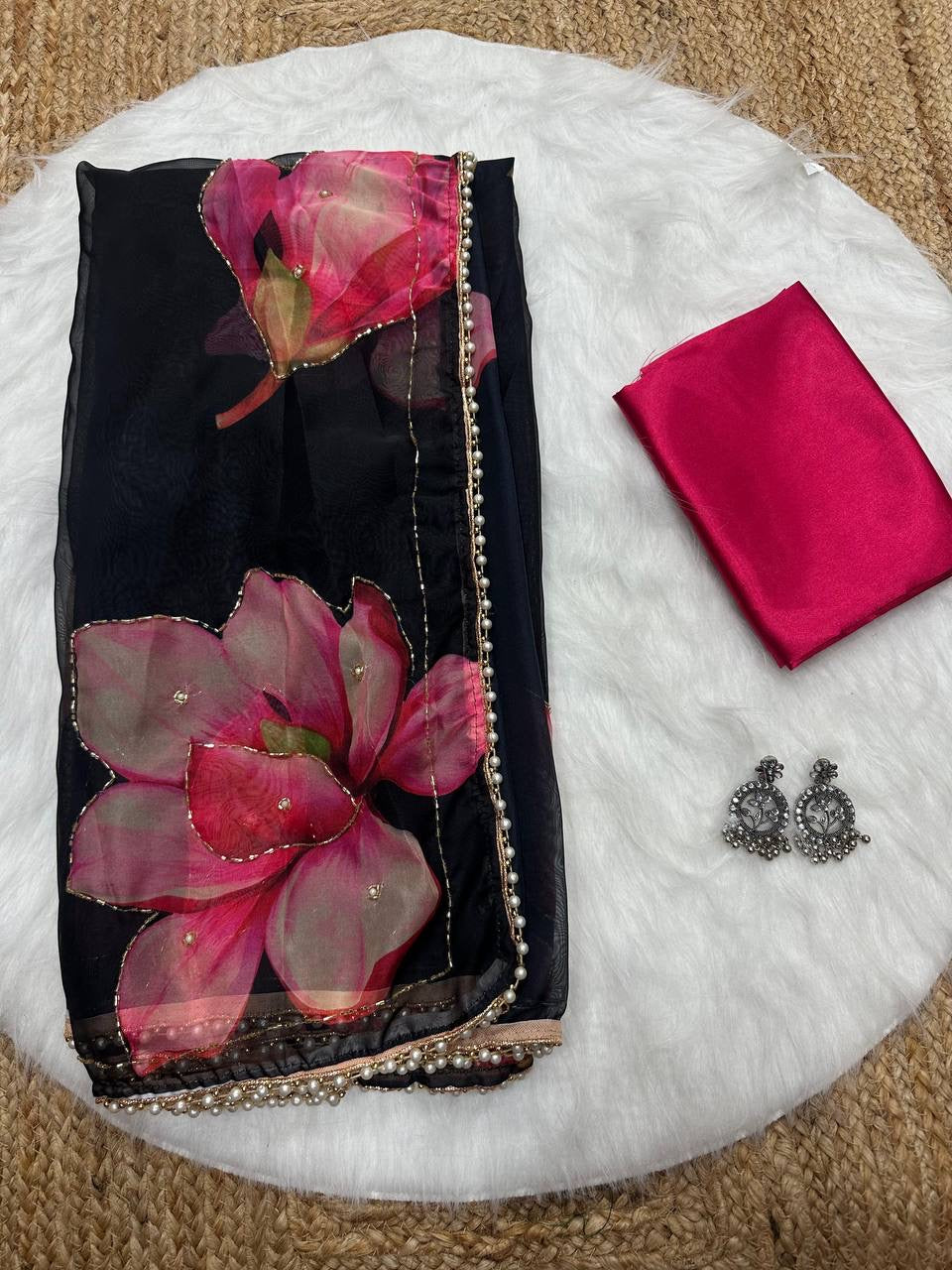 LILY 1.0 — Summer Floral x Pearl Saree