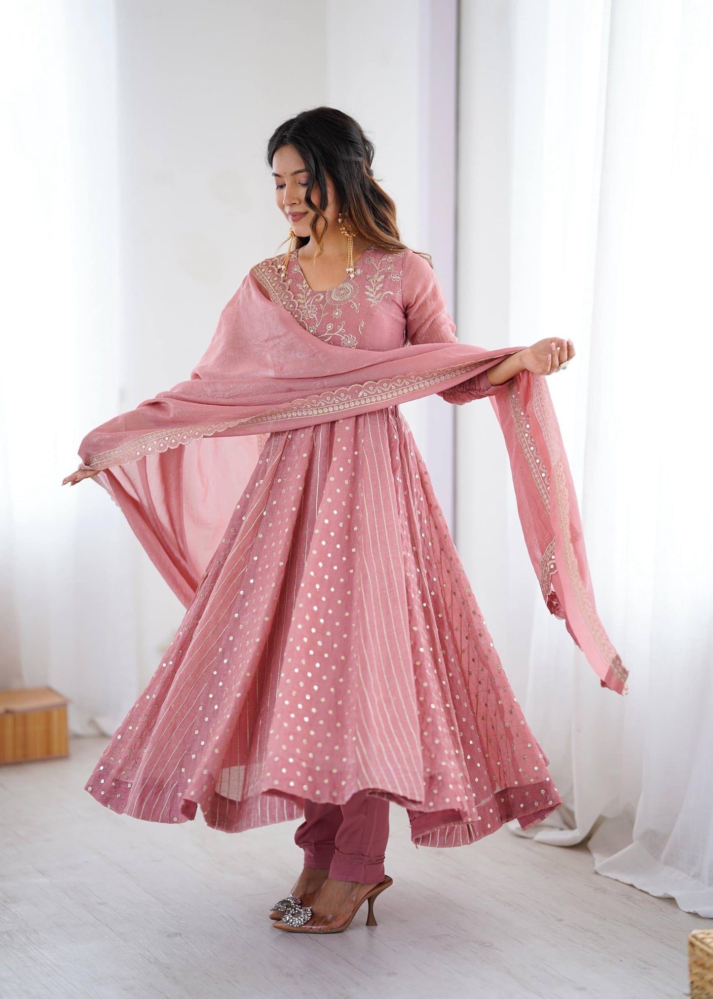 AMELIA — Crunchy Anarkali Suit