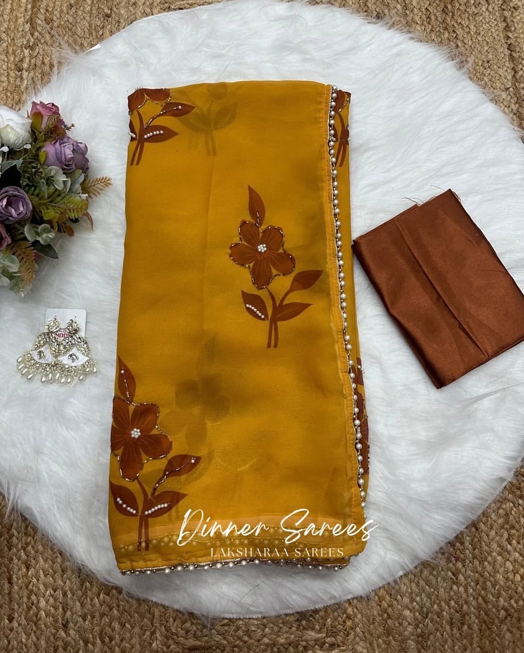 LILY 2.0 — Summer Floral x Pearl Saree