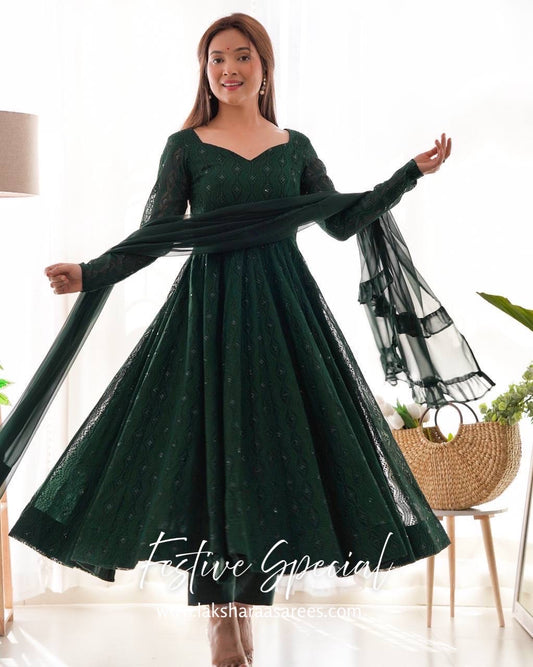 Premium Green Anarkali Suit