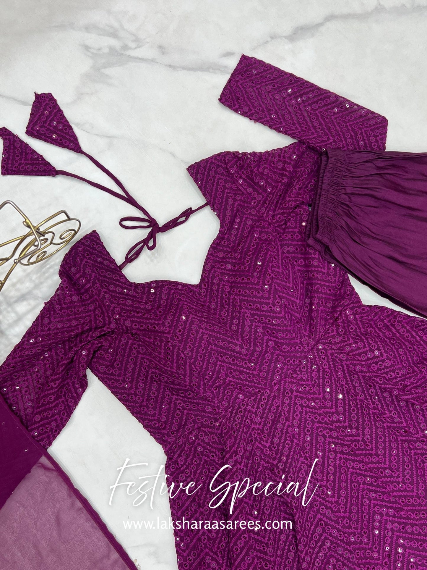 Premium Purple Anarkali Suit