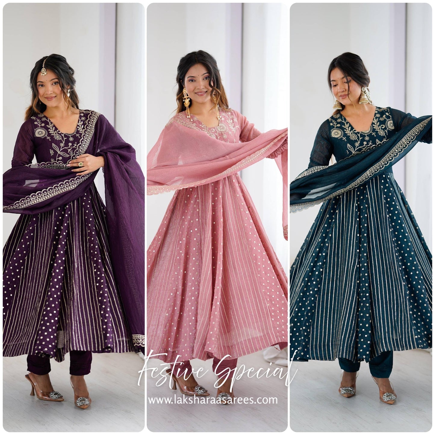 AMELIA — Crunchy Anarkali Suit