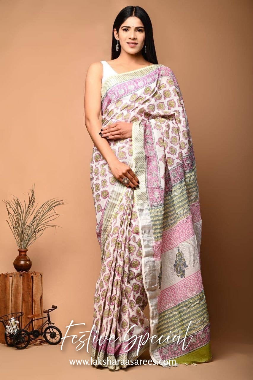 Comfy Linen Saree - Flowy Colours Edition